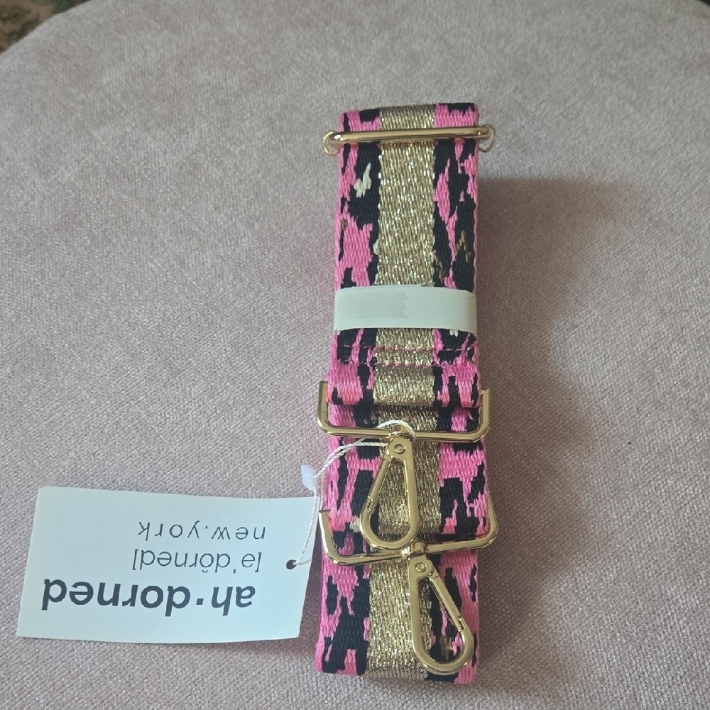 NWT Bag Strap Pink And Gold